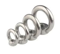 Eye Bolts 1-2Pcs M4 M5 M6 M8 M10 M12 304 Stainless Steel Lifting Eye Nuts/Screw Ring Eyebolt Ring Hooking Nut Screws(Lifting Eye Nuts,M4 (2pcs))
