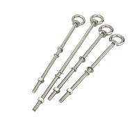 Eye Bolts 20-300MM Extended Long Eye Bolt Stainless Steel 304 Metric Thread M4-M20 Lifting Eye-bolt Screw With Nut And Washer Stainless Steel Eye Bolts(M12X250mm)