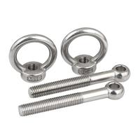 Eye Bolts 304 Stainless Steel Eyelet Eye Ring Link Fisheye Slip Bolts With Ring Eye Lifting Nuts Set M5 M6 M8 M10 M12 M14 Eye Bolt(M8x120mm 2Sets)