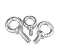 Eye Bolts Eye Screw Bolts M6 M8 M10 M12 M14 M16 M18 M20 Zinc Plating Round Ring Hook Bolt Screw(M6x12mm 2pcs)