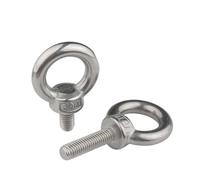 Eye Bolts Heavy Duty, M3 M4 M5 M6 M8 M10 M12 304 Stainless Steel Lifting Nuts/Screw Shoulder Eyebolt Ring Hooking Nut Screws Bolt(M3 2pcs)