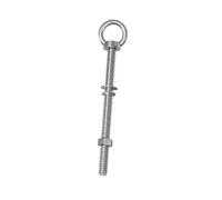 Eye Bolts,Lifting Bolt,bolt with eye, M4 M5 M6 M8 M10 Stainless steel longshank marine Shoulder Screws in Hooks with Washer and Nuts for Ring Eyebolt Thread(M8*60)