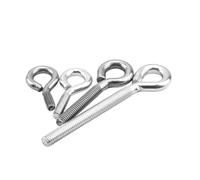 Eye Bolts Screw in 1-20pcs Sheep Eye Screw Eyebolt M3 M4 M5 M6 M8 M10 Stainless steel Ring Hook Bolt Hooks Machine(304 stainless steel,8mm,M6 2pcs)
