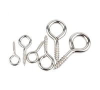 Eye Bolts with Nuts Washers,Threaded Eyebolts, Plated Ram's Ring Self Tapping Screw Hook Hanging Iron Wood Question Mark Cup(Circle,8 20pcs)