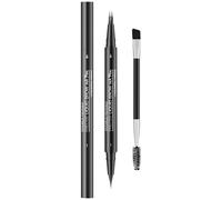 Eye Brow Microblading Pen - Double-Ended Liquid Eyebrow Pen with Brush,Eyebrow Contouring Pen, Eyebrow Tint Pen with 2-Fork-Tip & Precise Tip