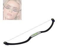 Eye Brow Ruler Eyebrow Shaping Kit Microblading Permannet Makeup Bow and Arrow Line Ruler Measuring Brow String Eyebrow Positioning Tool (Black)