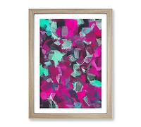 Eye Candy Abstract Framed Print for Living Room Bedroom Home Office Décor, Wall Art Picture Ready to Hang, Oak A3 Frame (34 x 46 cm)