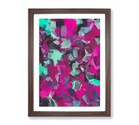 Eye Candy Abstract Framed Print for Living Room Bedroom Home Office Décor, Wall Art Picture Ready to Hang, Walnut A3 Frame (34 x 46 cm)