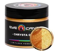 Eye Candy Mica Powder Pigment “Crystal Gold” (50g) Multipurpose DIY Arts and Crafts Additive | Natural Bath Bombs, Paint, Soap, Nail Polish, Lip Balm