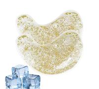 Eye Care Patches, Reusable Under Eye Gel Pads Masks - 1 Pair Cooling and Warming Soothing Solution Glitter for Travel Salon Daily Use Mother Sisters Wife Girlfriend