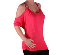 Eye Catch - Belladonna Womens Draped Off-The-Shoulder Tunic Top Coral Size XXXL 24-26
