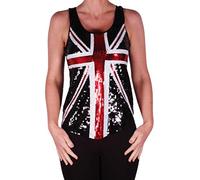 Eye Catch - Brittania Union Jack Sequin Vest Top
