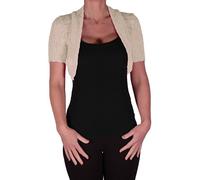 Eye Catch EyeCatchKnitwear - Erin Lurex One Size Bolero Knit Shrug Cream
