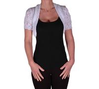Eye Catch EyeCatchKnitwear - Erin Lurex One Size Bolero Knit Shrug White