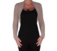 Eye Catch EyeCatchKnitwear - Lara Long Sleeve Knitted Bolero Shrug One Size Beige