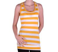 Eye Catch - Kerry Ladies Stripe Vest Top One Size Yellow White