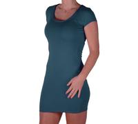 Eye Catch - Naomi Womens Scoop Bodycon Stretch Short Ladies Mini Dress Teal S/M