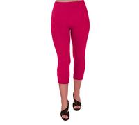 Eye Catch Plus - Ripley Womens Stretch Ladies Gym Yoga Active Casual Sports Crop Leggings 3/4 Capri Pants Fushia 16/18