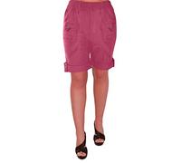 Eye Catch Skye Ladies Relaxed Comfort Elasticized Flexi Stretch Womens Shorts Plus Sizes Coral Size 22