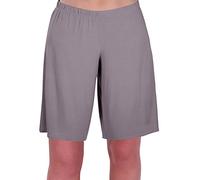 Eye Catch Star Ladies Jersey Relaxed Comfort Elasticized Flexi Stretch Womens Shorts Plus Sizes Grey Size 24/26