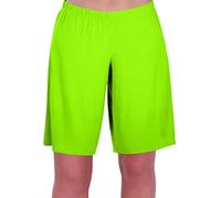 Eye Catch Star Ladies Jersey Relaxed Comfort Elasticized Flexi Stretch Womens Shorts Plus Sizes Neon Green Size 20/22