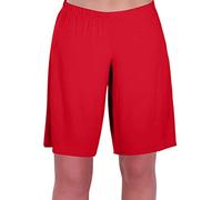 Eye Catch Star Ladies Jersey Relaxed Comfort Elasticized Flexi Stretch Womens Shorts Plus Sizes Red Size 12/14