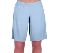 Eye Catch Star Ladies Jersey Relaxed Comfort Elasticized Flexi Stretch Womens Shorts Plus Sizes Sky Blue Size 28/30
