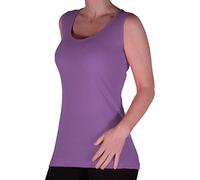 Eye Catch TM - Uma Womens Ribbed Strappy Cami Top Ladies Plus Size Long Camisole Vest Lilac Size 18