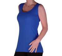 Eye Catch TM - Uma Womens Ribbed Strappy Cami Top Ladies Plus Size Long Camisole Vest Royal Blue Size 16