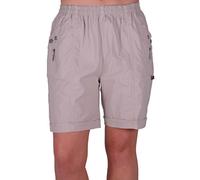 Eye Catch - Womens Relaxed Comfort Elasticized Flexi Stretch Ladies Shorts Plus Sizes Stone Size 22