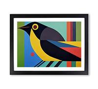 Eye Catching Abstract Bird Framed Print | A3 Black Framed Wall Art | Ready to Hang | Abstract Fantasy Picture | Living Room Bedroom Lounge Office