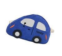 Eye-catching canvas car shape crossbody bag for children, easy to carry around the shoulder bag for outdoor activities, blue, Einheitsgröße