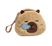 Eye Catching Capybara Plush Coin Pouches Functional Storage Bag Practical Plush Zippered Wallet for Everyday Use Asian Purse