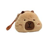 Eye Catching Capybara Plush Coin Pouches Functional Storage Bag Practical Plush Zippered Wallet for Everyday Use Asian Purse