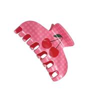 Eye-catching Checker Fruit Hair Bullet Acrylic Accessories Styling Tool for Ponytail and Various Hairstyles