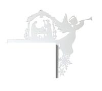 Eye Catching Christmas Door Frame Sign with Robusts Metal Constructions Metal Christmas Door Toppers for Long Terms Use Entrance Decors