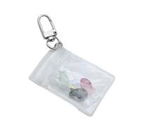 Eye Catching Clear Fruit Key Holder Lovely Fruit Themed Clear Bag Pendant Keychain Fashion Accessory for Adults, Small Fish, Length about 10cm