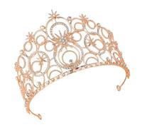 Eye-catching Crystal Tiara Prom Pageant Bachelorette Party Wedding Props Bridal Jewelry Crystal Crown for Women, フリーサイズ