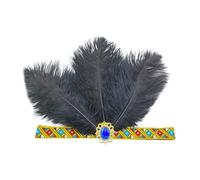 Eye-catching Feathered Headbands Gras Headwear for Girls Masquerade Hair Accessories Gras Flapper Headband