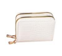 Eye Catching Female Pocket Wallet with Multiple Card Storage Case Elegant Embossed Designs PU Leather Coin Purse, White, Bohemian