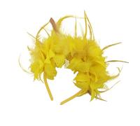 Eye-catching Flapper Headwear for Fat Tuesday Party Hair Styling Carnivals Feathered Headband Colorful Hairband Women ' s Party Headwear