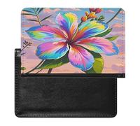 Eye-catching Hawaiian Flowers Passport Holder Passport Cover Protector Essentials with Credit Card Slots for Women Men