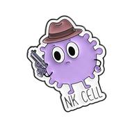 Eye Catching Immune Cell Enameled Pin Fun Scientific Themed Lapel Brooch Biology Jewelry for Jackets Hats and Backpacks Immune Cell Brooch