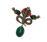 Eye Catching Indian Snake Porcelain Pin Practical And Portable Jewelry Accessory For Themed Event Stylish Outfits Casual Wear Collectible Fashion Items