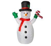 Eye-Catching Multicolor Inflatable Snowman with Disco Lights - 1.5m (1 Pc.) - Fun & Festive Holiday Decor - Perfect for Outdoor Celebrations