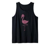 Eye-catching Pink Sparkly Flamingo Design Tank Top