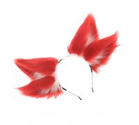 Eye Catching Red Nine Tailed Foxes Ears Headbands Party Costume Headwear Cosplay Hairband For Fashion Anime Fans Animal Ear Headbands