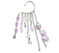 Eye Catching Single Earring With Chain Fashionable Ear Hook With Exaggerated Beaded Fringes Stylish Shell Ear Pendant Elegant Single Cuff