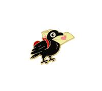 Eye Catching Sophisticated Alloy Crow Pin Portable Jewelry Accessory for Themed Event Stylish Outfits Casual Wear Alloy Brooch