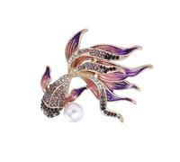 Eye Catching Sophisticated Goldfishing Pin Portable Jewelry Accessory For Themed Event Stylish Outfits Casual Wear Alloy Fish Brooch